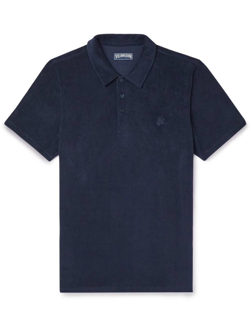 Vilebrequin - Phoenix Slim-Fit Cotton-Blend Terry Polo Shirt - Men - Blue - XL von Vilebrequin