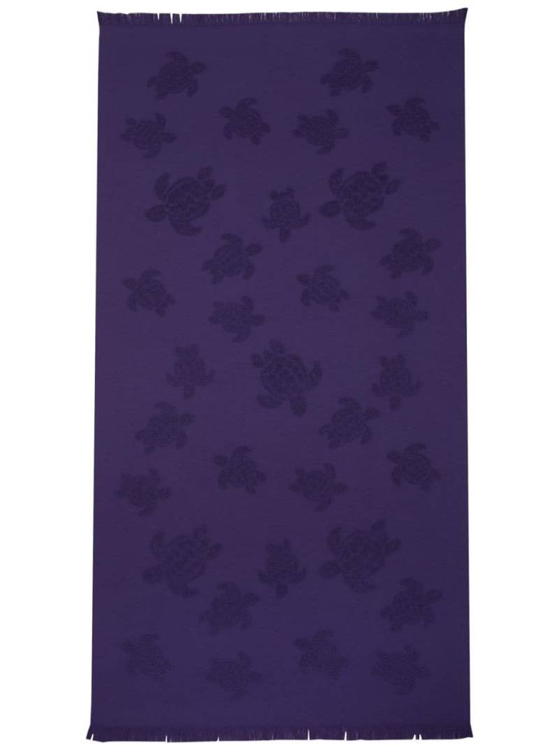 Vilebrequin Santah Jacquard-Badetuch mit Schildkröten - Violett von Vilebrequin