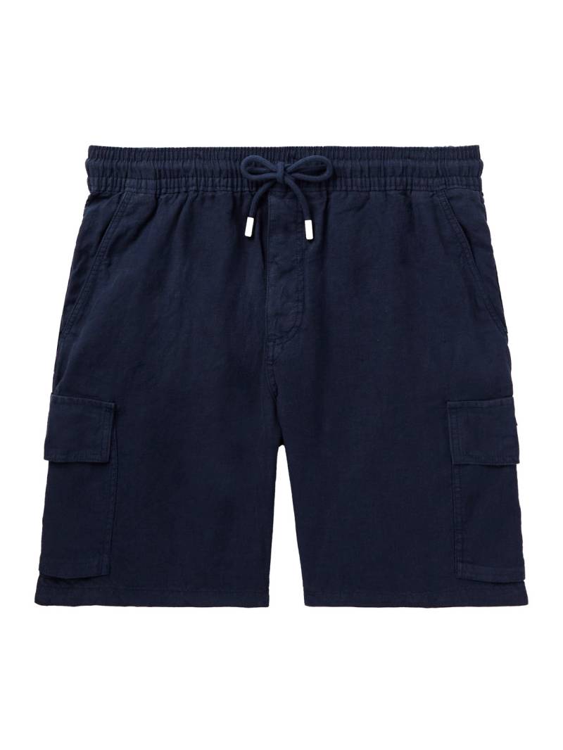 Vilebrequin - Straight-Leg Linen Drawstring Cargo Shorts - Men - Blue - M von Vilebrequin