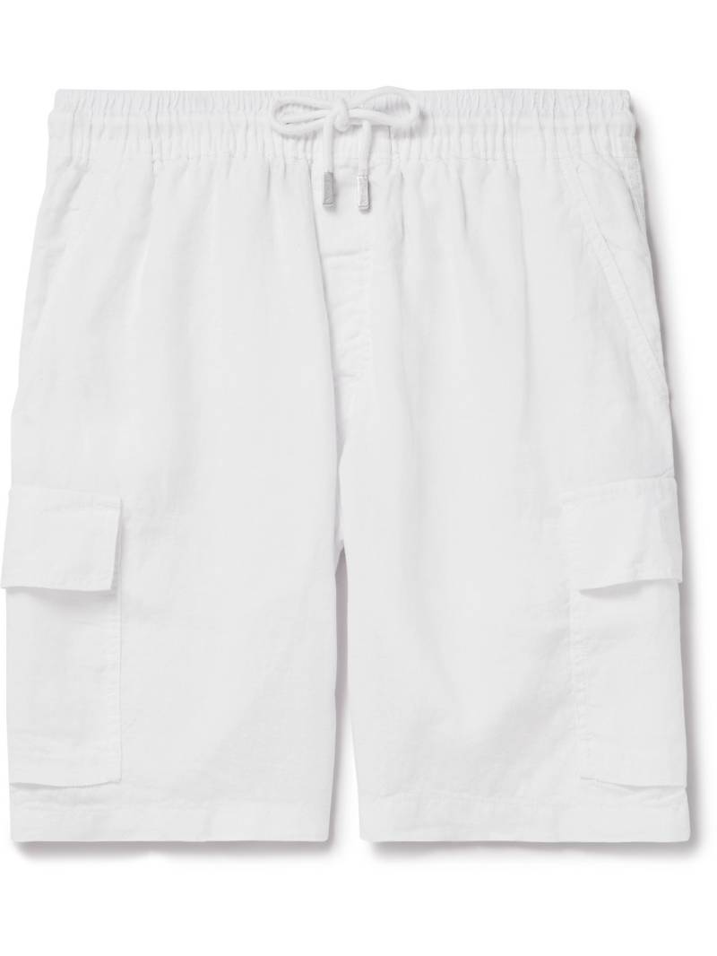 Vilebrequin - Straight-Leg Linen Drawstring Cargo Shorts - Men - White - XXXL von Vilebrequin