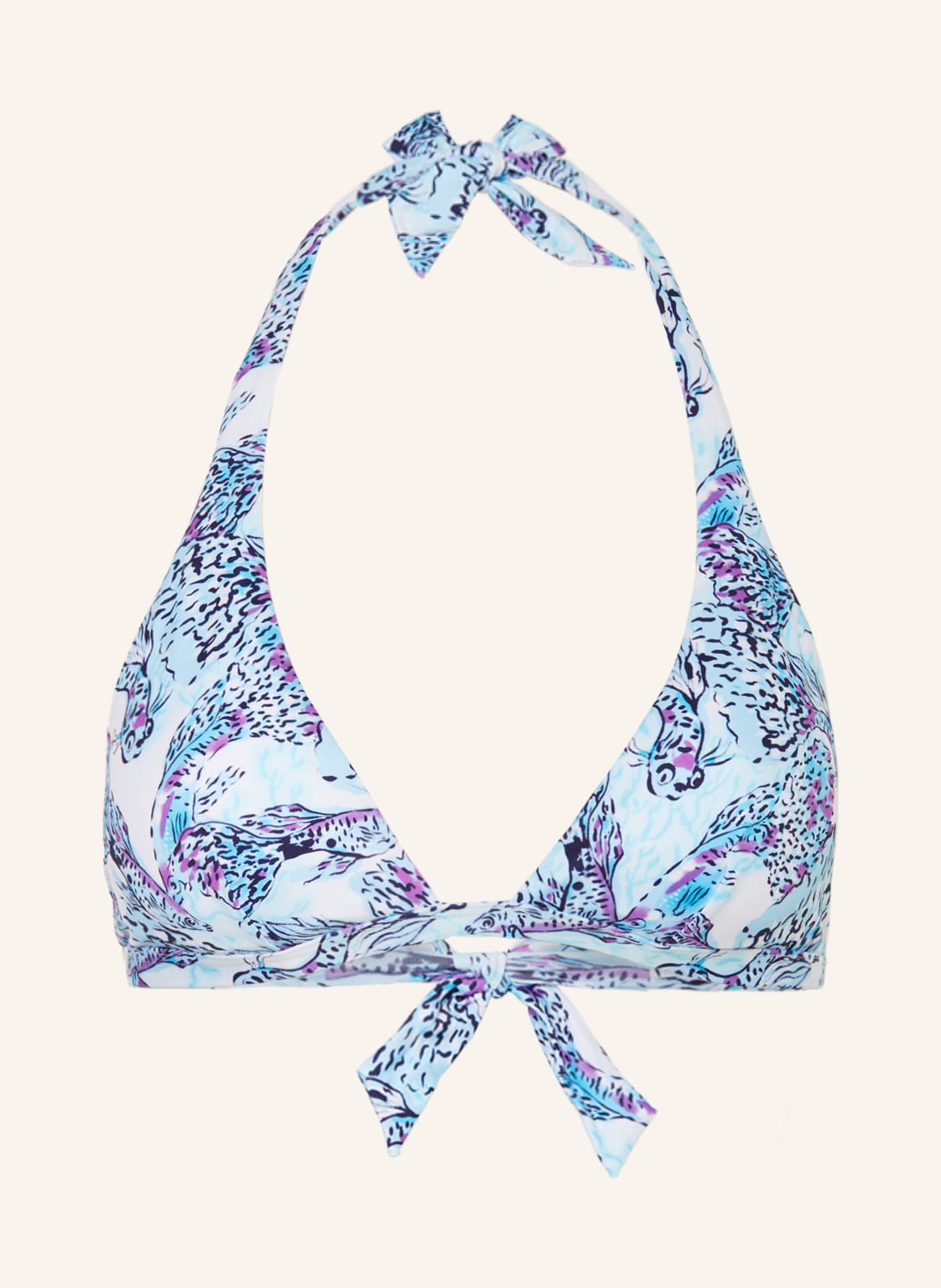 Vilebrequin Triangel-Bikini-Top Isadora Fish Fleche blau von Vilebrequin