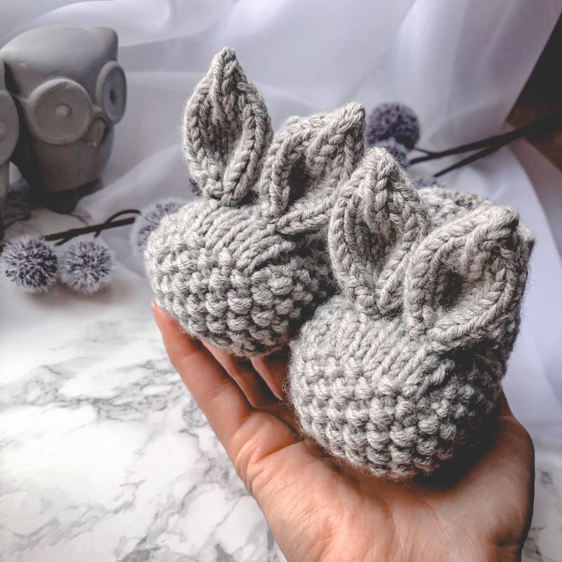 Bunny Babyboots 100% Merinowolle von VilkaLea