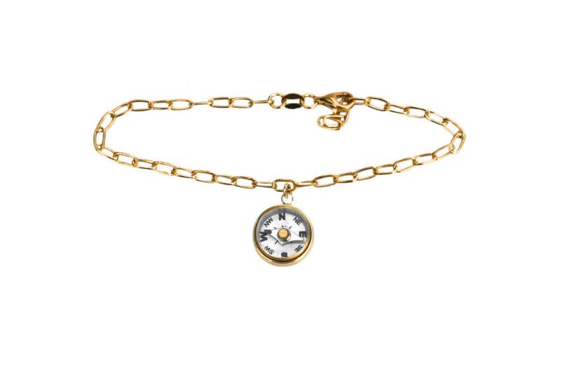 Villa Sorgenfrei Schmuckmanufaktur Armband Armband mit funktionierendem Kompass. Vergoldetes 925 Sterling Silber von Villa Sorgenfrei Schmuckmanufaktur