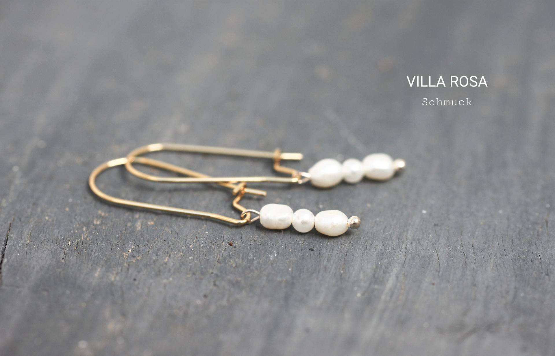 Süßwasserperlen Ohrringe Perlenohrringe Edelstahl Gold Zarte Ohrhänger Goldschmuck Hochzeitsschmuck Geschenk Ocean Jewelry von VillaRosaSchmuck