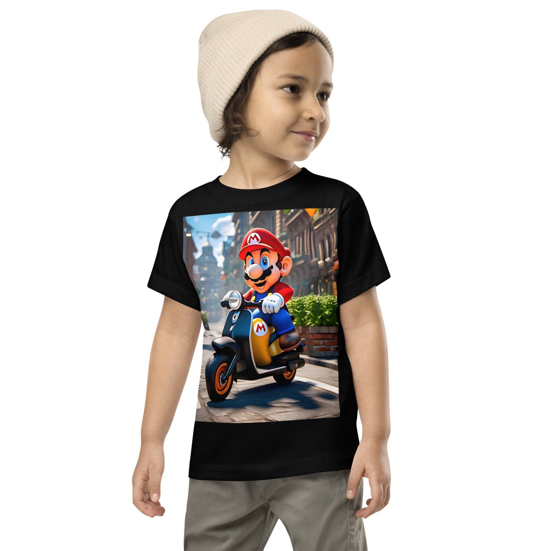 Super Mario Kurzarm Kinder-Shirt von VillaTuedelkram