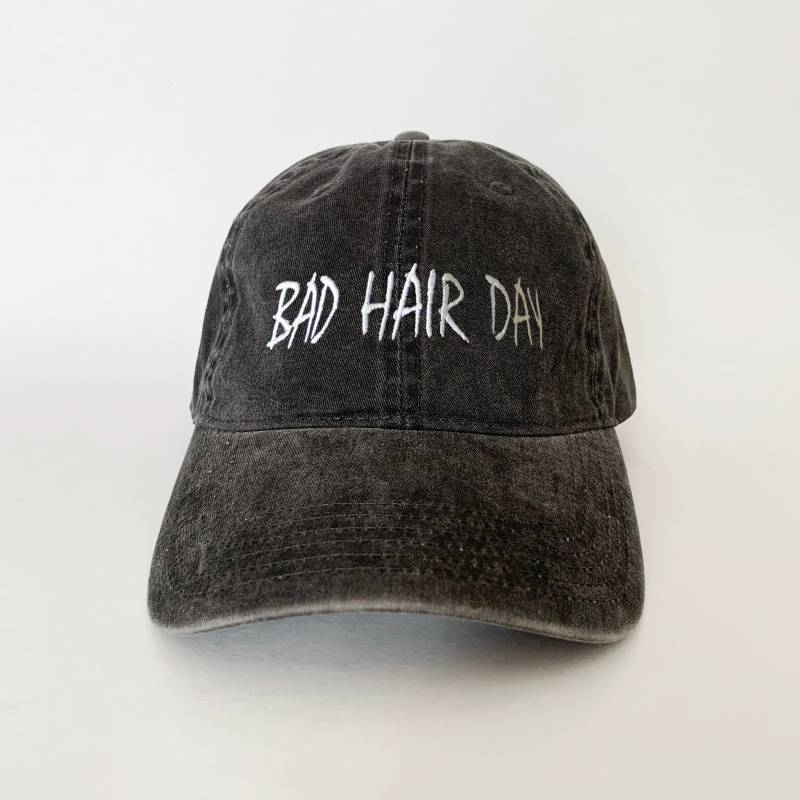 Bad Hair Day Bestickte Mütze Hut Schwarz Baseballkappe Dad Dadmütze Washed Hat Bad Hair Day Bestickte Mütze Hut Schwarz Baseballkappe Dad Dadmütze Washed Hat von VillageMode
