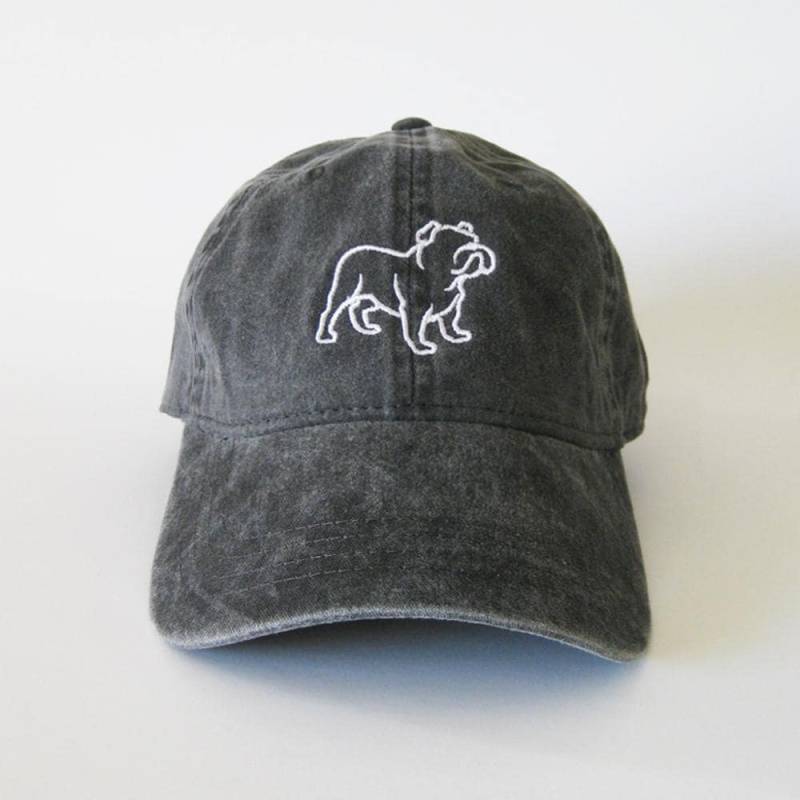Bulldogge Umriss Gestickte Hut Doglover Kappe Hund Baseballmütze Cap von VillageMode