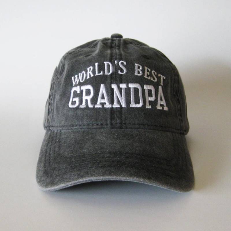 World's Best Grandpa Cap Opacap Bestickte Mütze Baseballmütze Dad Vatertagsgeschenk Washed Cotton von VillageMode