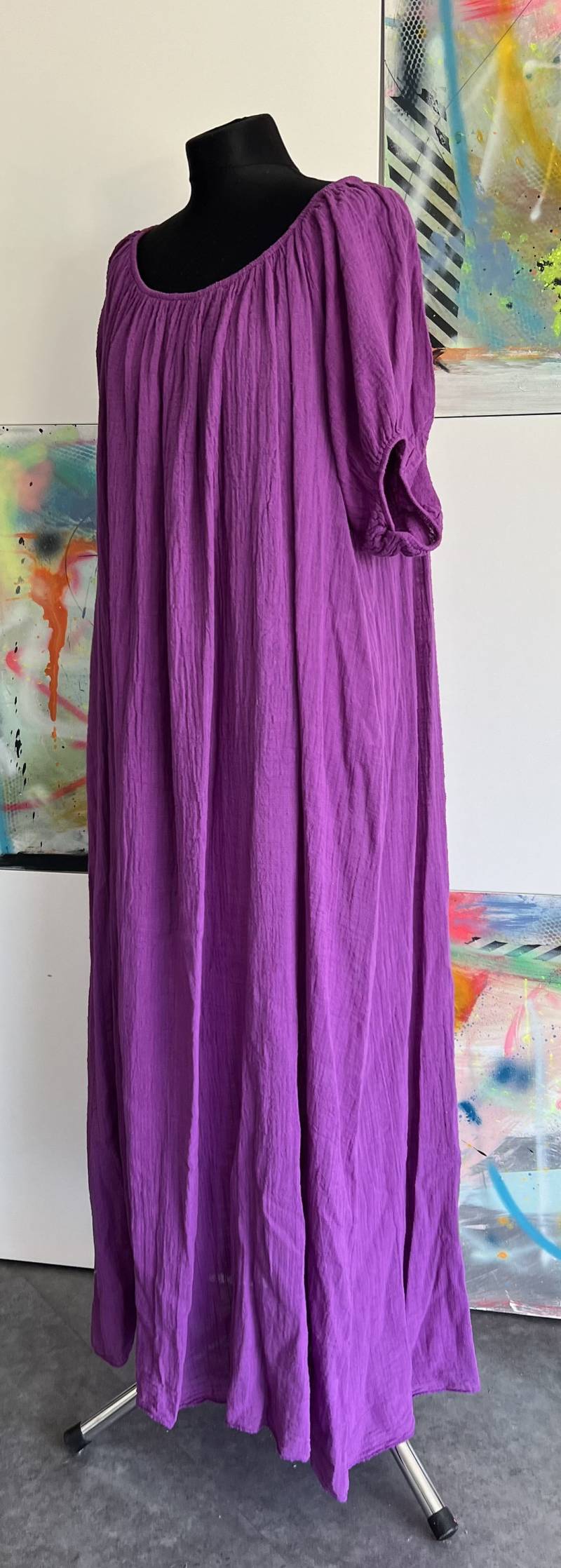Hippie Kleid//Boho Style//Leinen//Langes Kleid//Lila// von Villakunterbunt12