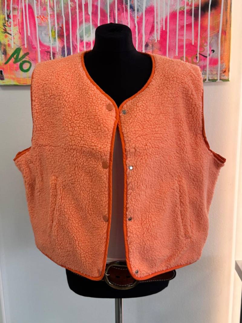 Teddy Weste //Größe 36-48//Must Have//Neon Orange //Oversized//Bunt von Villakunterbunt12