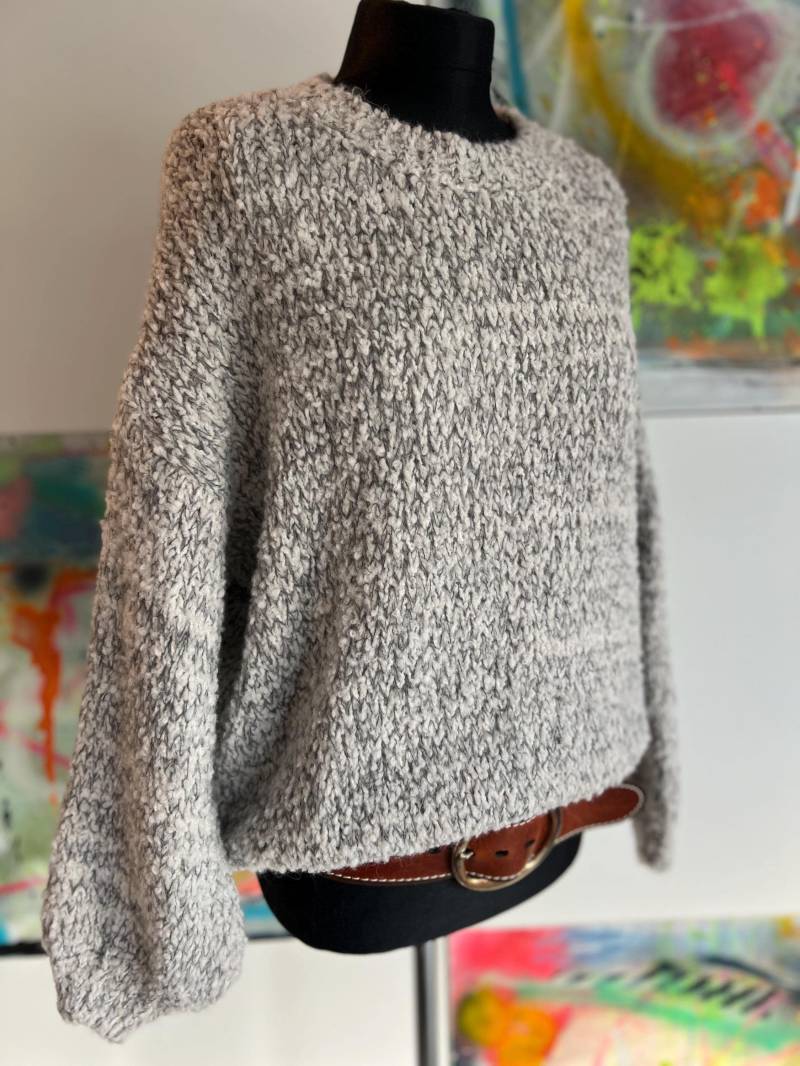 strickpulli//strickpullover//Hellgrau//Größe 36-42// von Villakunterbunt12