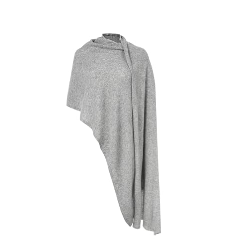 Villand Damen 100% reiner Kaschmir gestrickter Schal - Extra großer leichter Pashmina-Stola mit Geschenkbox (Grau) von Villand