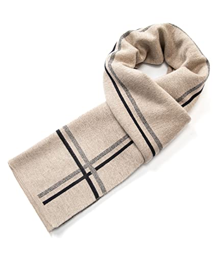Villand Herren Wolle Strickschal (Beige) von Villand