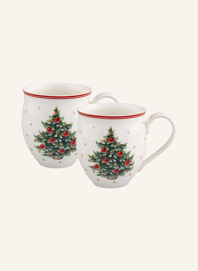 Villeroy & Boch Becher Mit Henkel Set 2tlg., Tannenbaum Toy's Delight rot von Villeroy & Boch