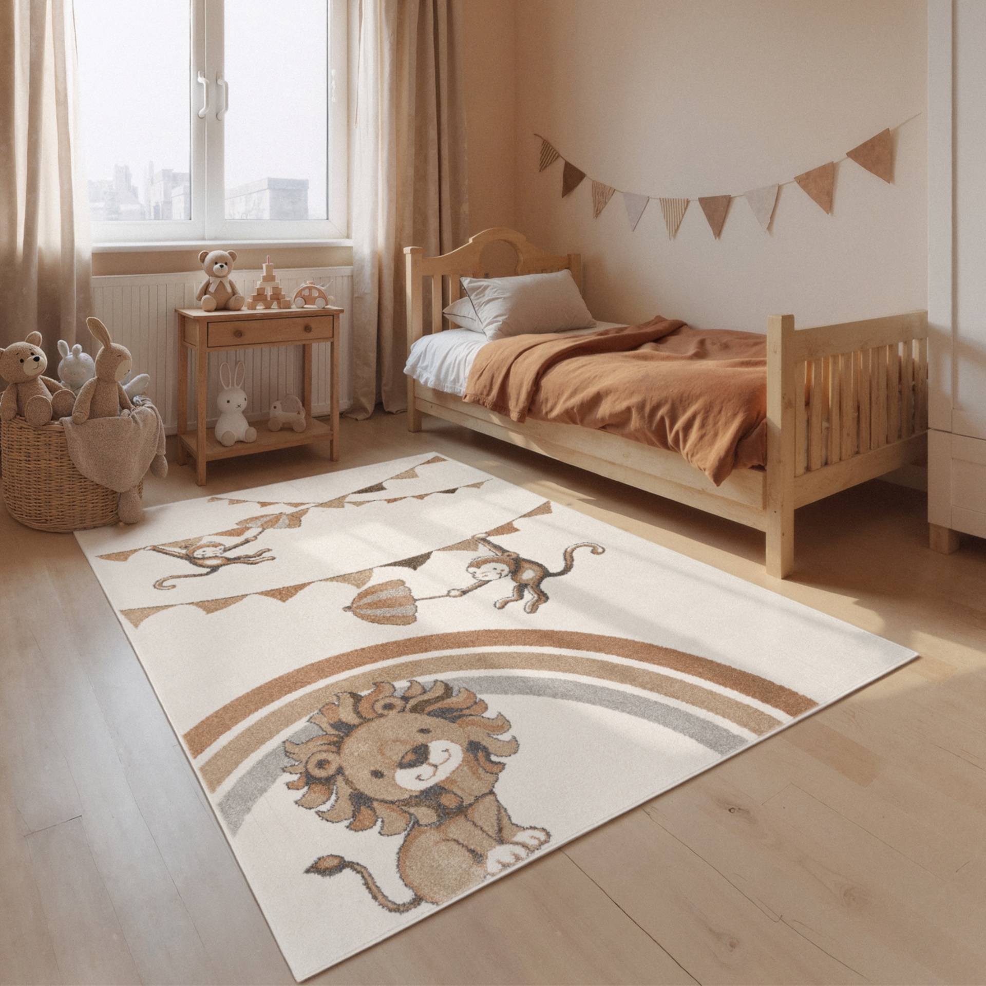 Villeroy & Boch Kinderteppich "Roar like a Lion Rainbow Party" rechteckig 9 mm Höhe Spielteppich weich, Kinderzimmer, Boho Kids Spielunterlage, Tieremotiv Villeroy & Boch Kinderteppich "Roar like a Lion Rainbow Party" rechteckig 9 mm Höhe Spielteppich weich, Kinderzimmer, Boho Kids Spielunterlage, Tieremotiv von Villeroy & Boch