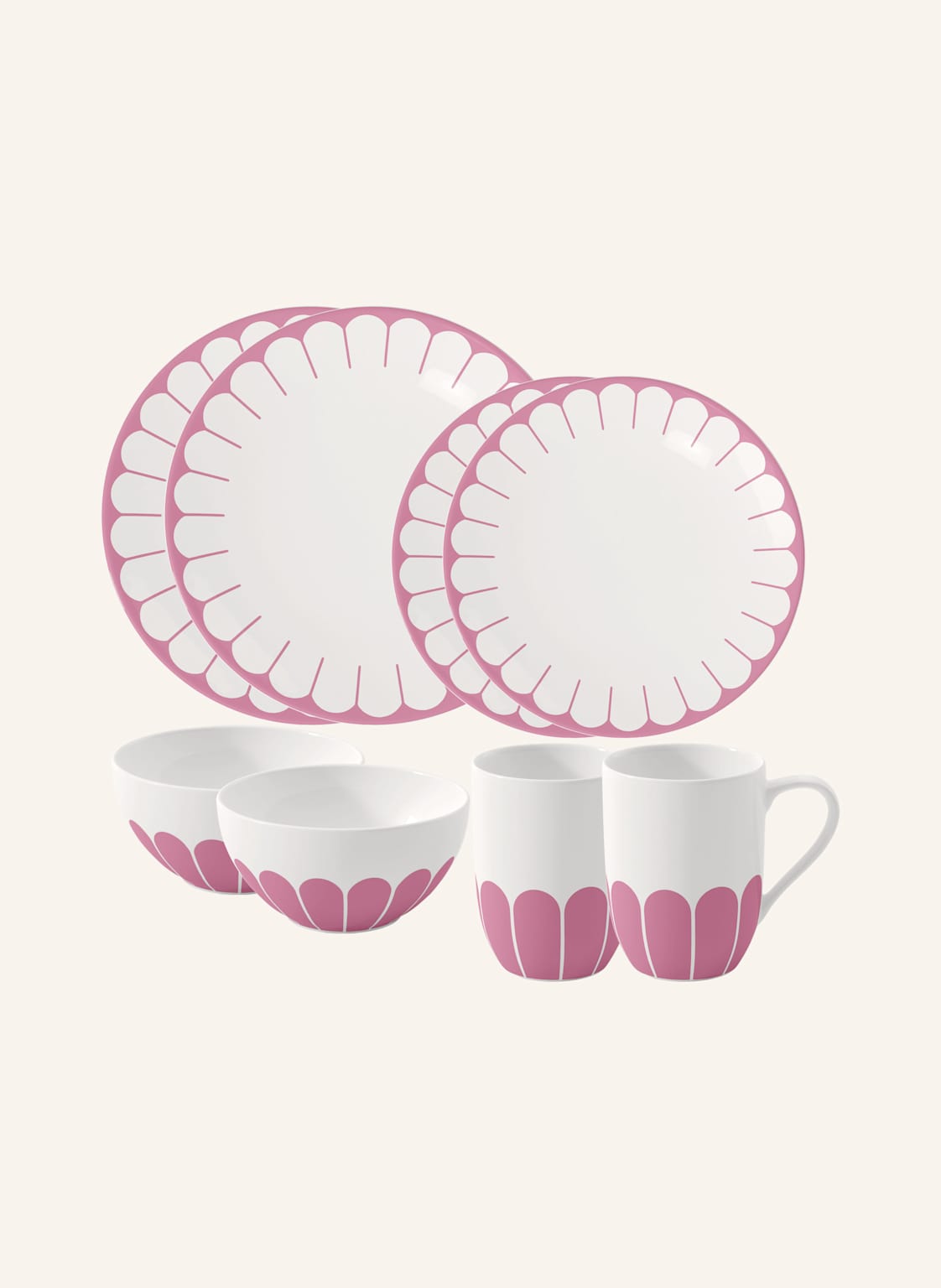 Villeroy & Boch Starter-Set 8tlg. Fleur Cassis pink von Villeroy & Boch
