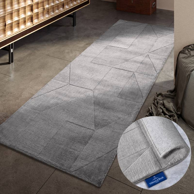 Villeroy & Boch Wollteppich "Ursule" rechteckig 10 mm Höhe Läufer, handgewebt, Wolle, Natur, Wohnzimmer, Geometrie, Boho von Villeroy & Boch