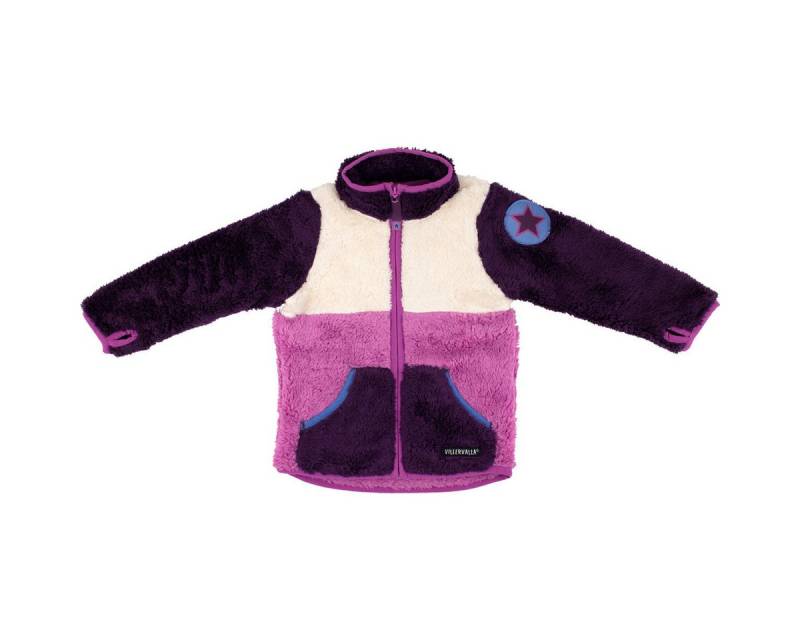 Villervalla Fleecejacke Colorblock Unisex Kinder Strickjacke, Übergangsjacke, Sweatjacke, Outdoorjacke, Wanderjacke von Villervalla