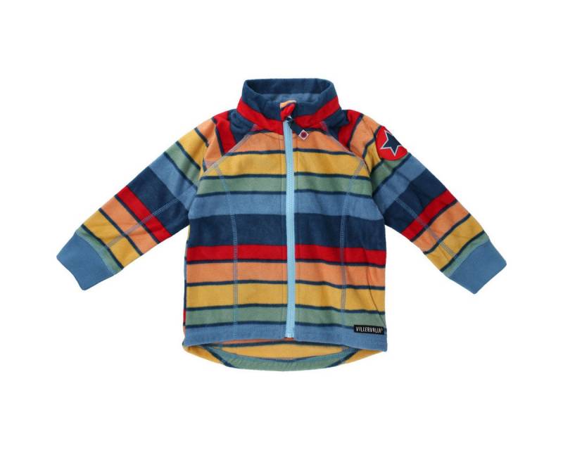 Villervalla Fleecejacke Streifen Unisex Kinder Strickjacke, Übergangsjacke, Sweatjacke, Outdoorjacke, Wanderjacke von Villervalla