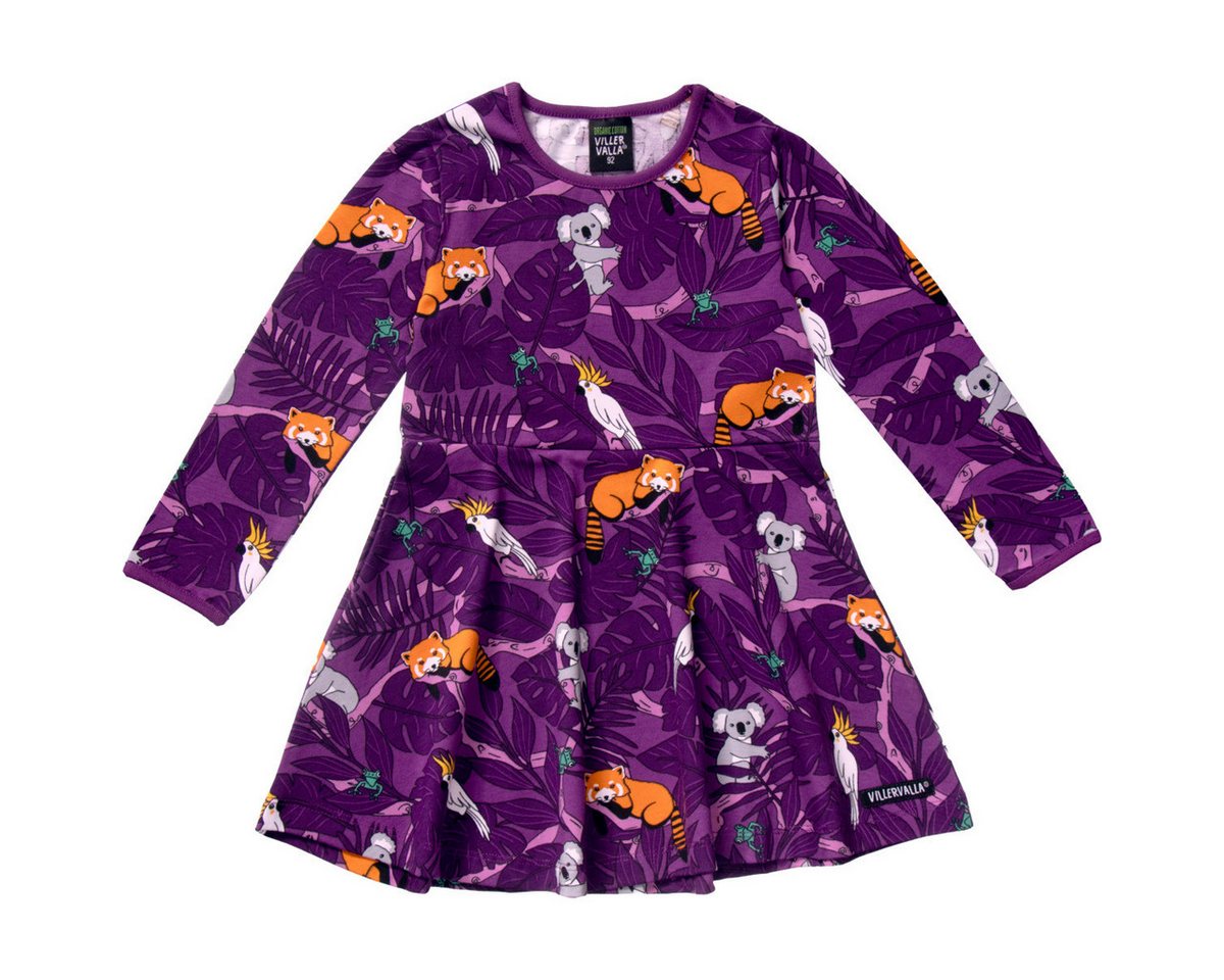 Villervalla Jerseykleid Wildtiere Mädchen Bekleidung, Outfit, Dress, Robe, Sommerkleid von Villervalla