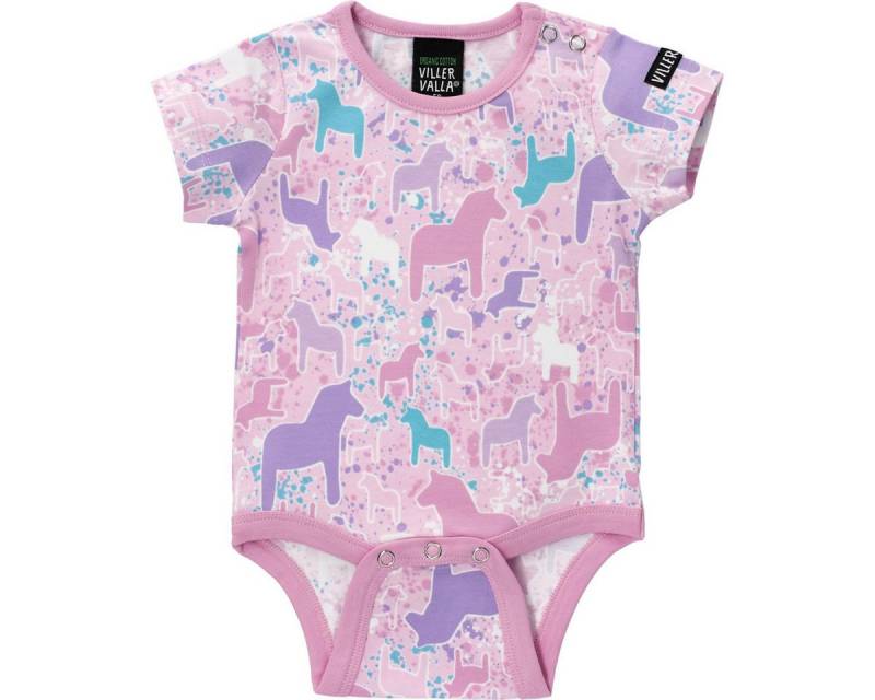 Villervalla Kurzarmbody Dala Mädchen Babybody mit kurzen Ärmeln, Bodysuit, Babybody, Einteiler, Basic-Body von Villervalla