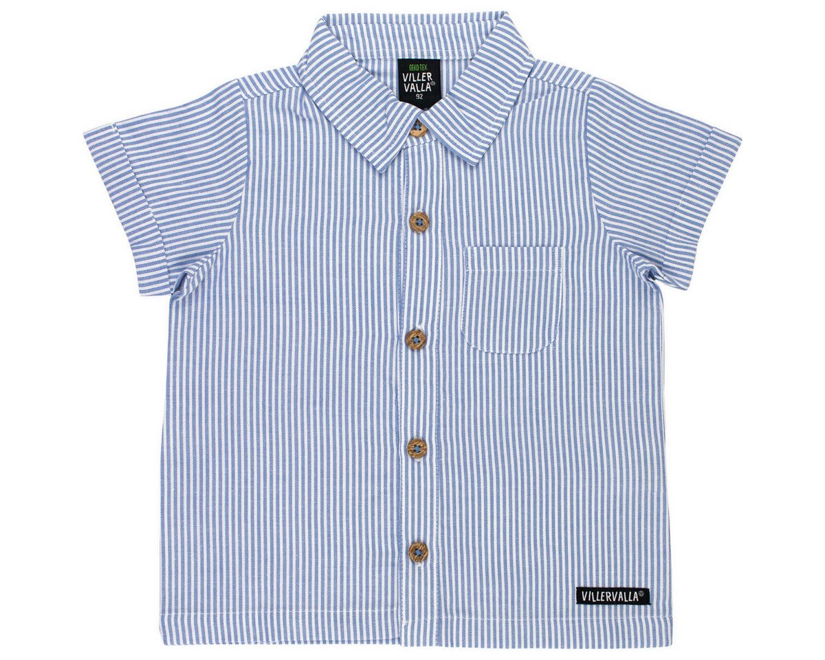 Villervalla Kurzarmhemd Streifen Unisex Kinder (1-tlg) Kurzarmhemd, Freizeithemd, Oberhemd, Hemdbluse, Bluse von Villervalla