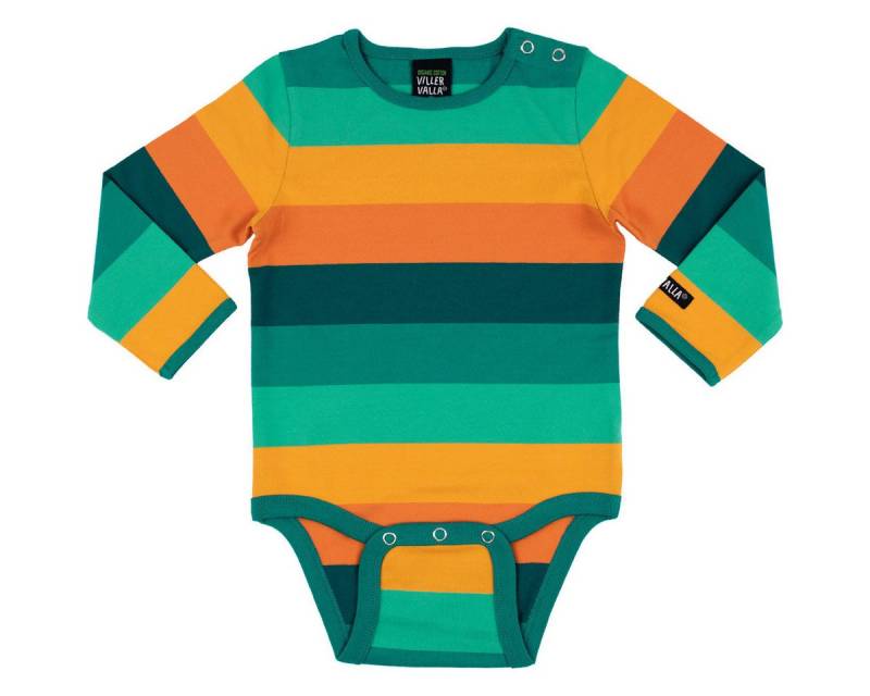 Villervalla Langarmbody Streifen Unisex Kinder (1-tlg) Langarm Einteiler, Body, Longsleeve-Body, Bodysuit, Stretchbody von Villervalla