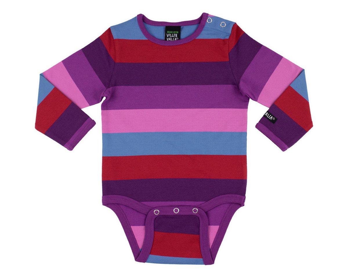 Villervalla Langarmbody Streifen Unisex Kinder (1-tlg) Langarm Einteiler, Body, Longsleeve-Body, Bodysuit, Stretchbody von Villervalla