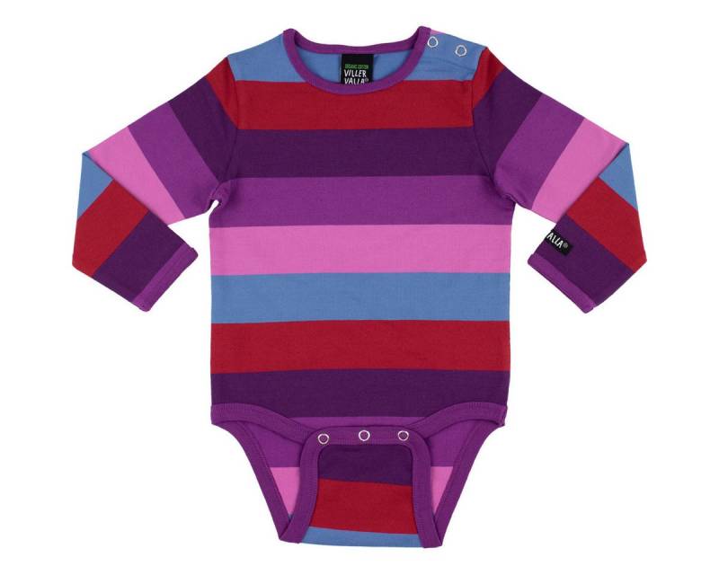 Villervalla Langarmbody Streifen Unisex Kinder (1-tlg) Langarm Einteiler, Body, Longsleeve-Body, Bodysuit, Stretchbody von Villervalla
