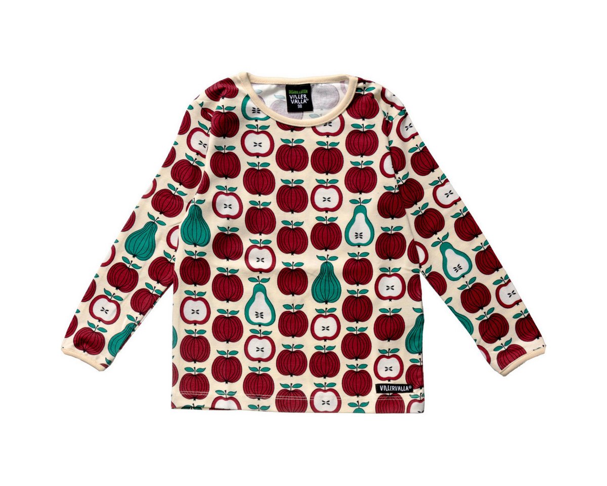 Villervalla Langarmshirt Garden Fruit Unisex Kinder Pullover, Sweatshirt, Pulli, Shirt, Longsleeve von Villervalla