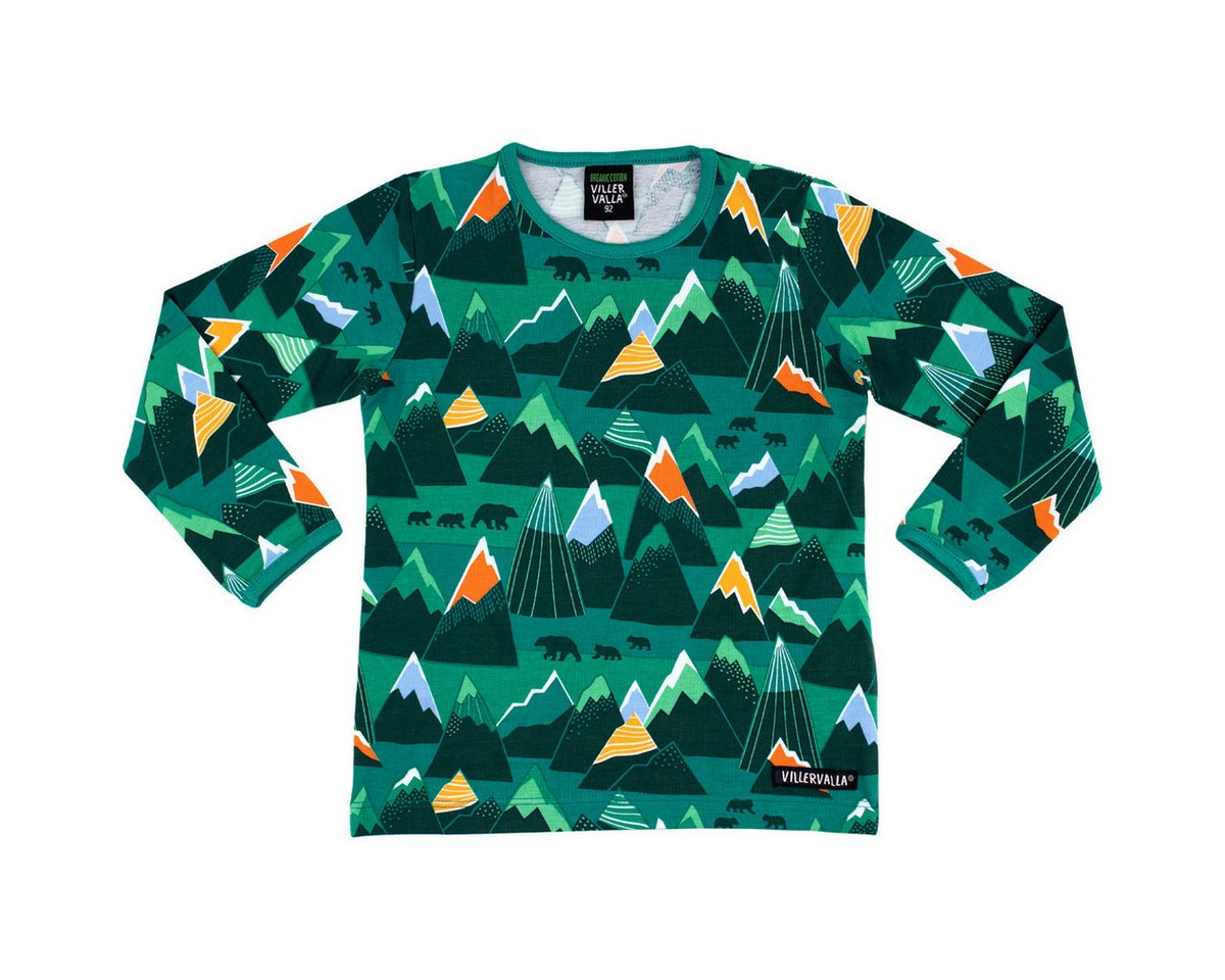 Villervalla Langarmshirt Mountain Unisex Kinder Pullover, Sweatshirt, Pulli, Shirt, Longsleeve von Villervalla