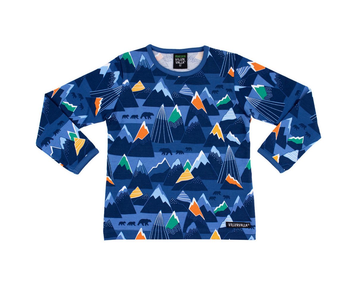 Villervalla Langarmshirt Mountain Unisex Kinder Pullover, Sweatshirt, Pulli, Shirt, Longsleeve von Villervalla