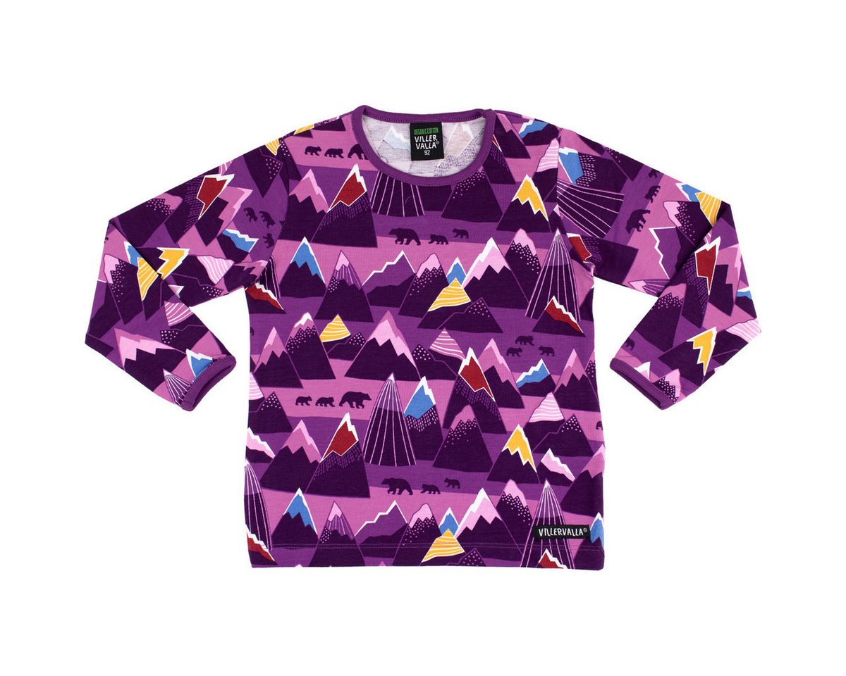 Villervalla Langarmshirt Mountain Unisex Kinder Pullover, Sweatshirt, Pulli, Shirt, Longsleeve von Villervalla