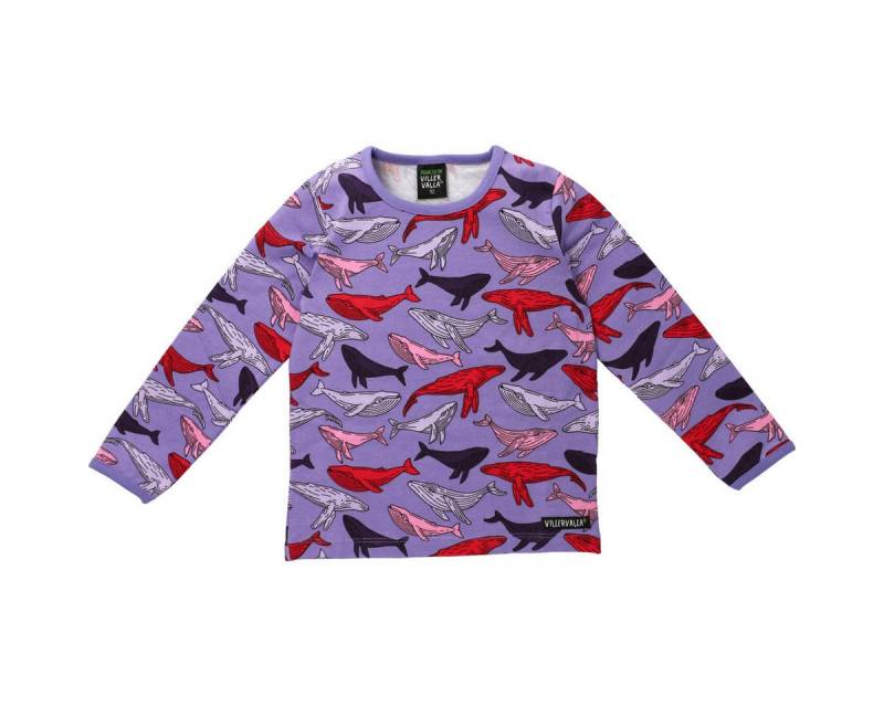 Villervalla Langarmshirt Wal Unisex Kinder Pullover, Sweatshirt, Pulli, Shirt, Longsleeve von Villervalla