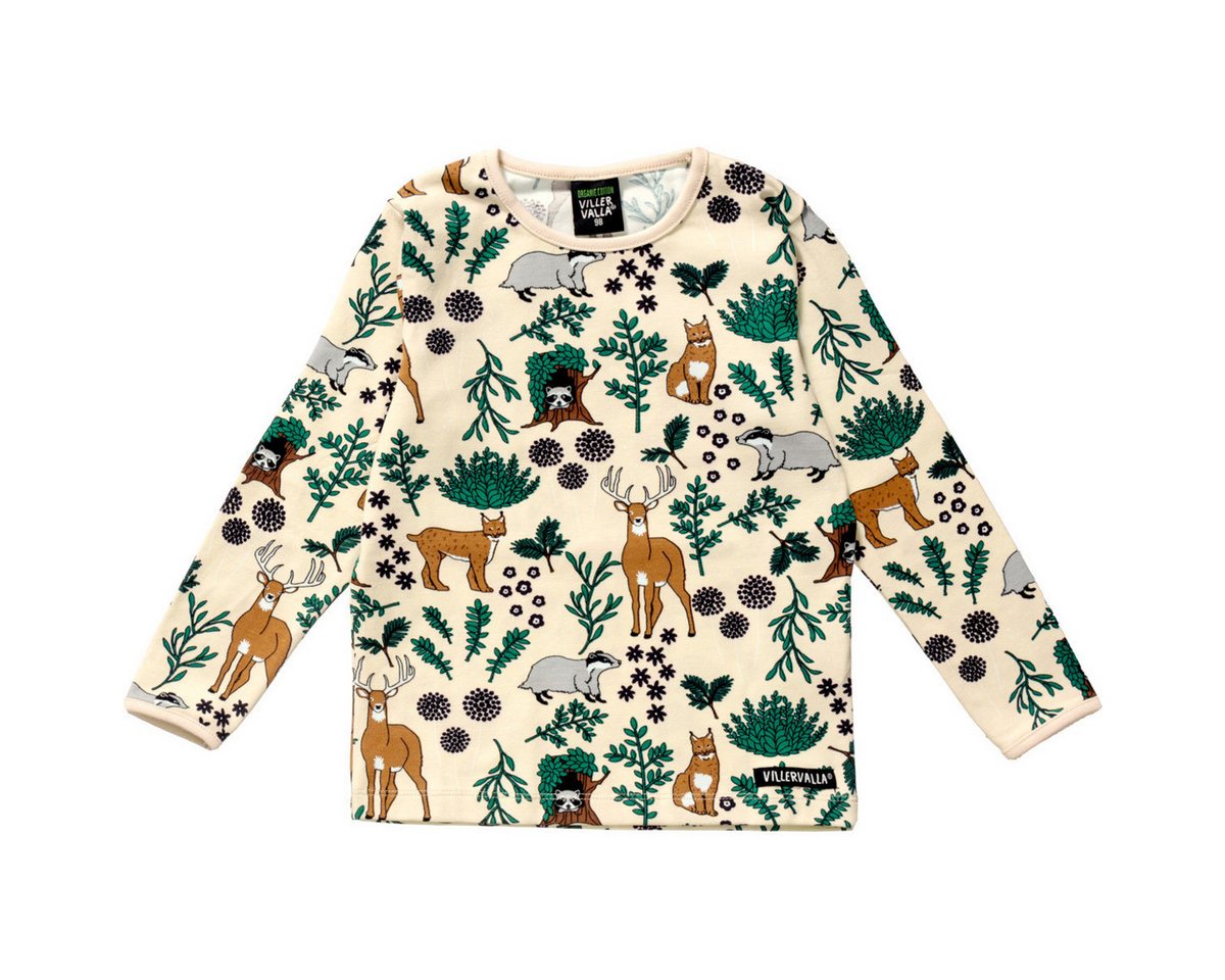 Villervalla Langarmshirt Winter Forest Unisex Kinder Pullover, Sweatshirt, Pulli, Shirt, Longsleeve von Villervalla