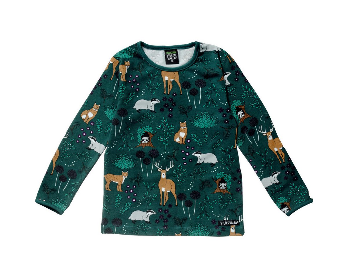 Villervalla Langarmshirt Winter Forest Unisex Kinder Pullover, Sweatshirt, Pulli, Shirt, Longsleeve von Villervalla
