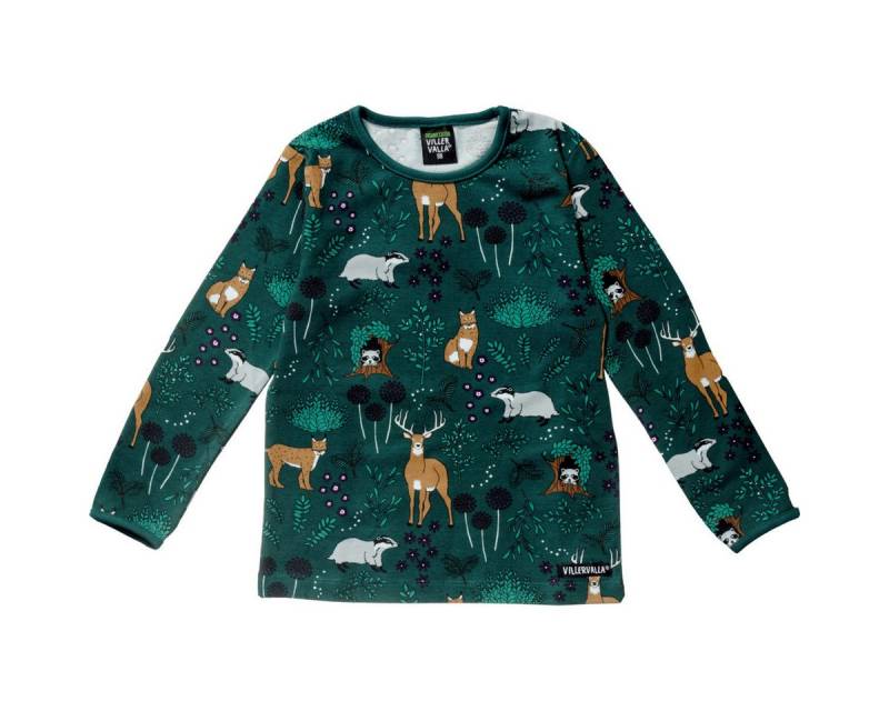 Villervalla Langarmshirt Winter Forest Unisex Kinder Pullover, Sweatshirt, Pulli, Shirt, Longsleeve von Villervalla
