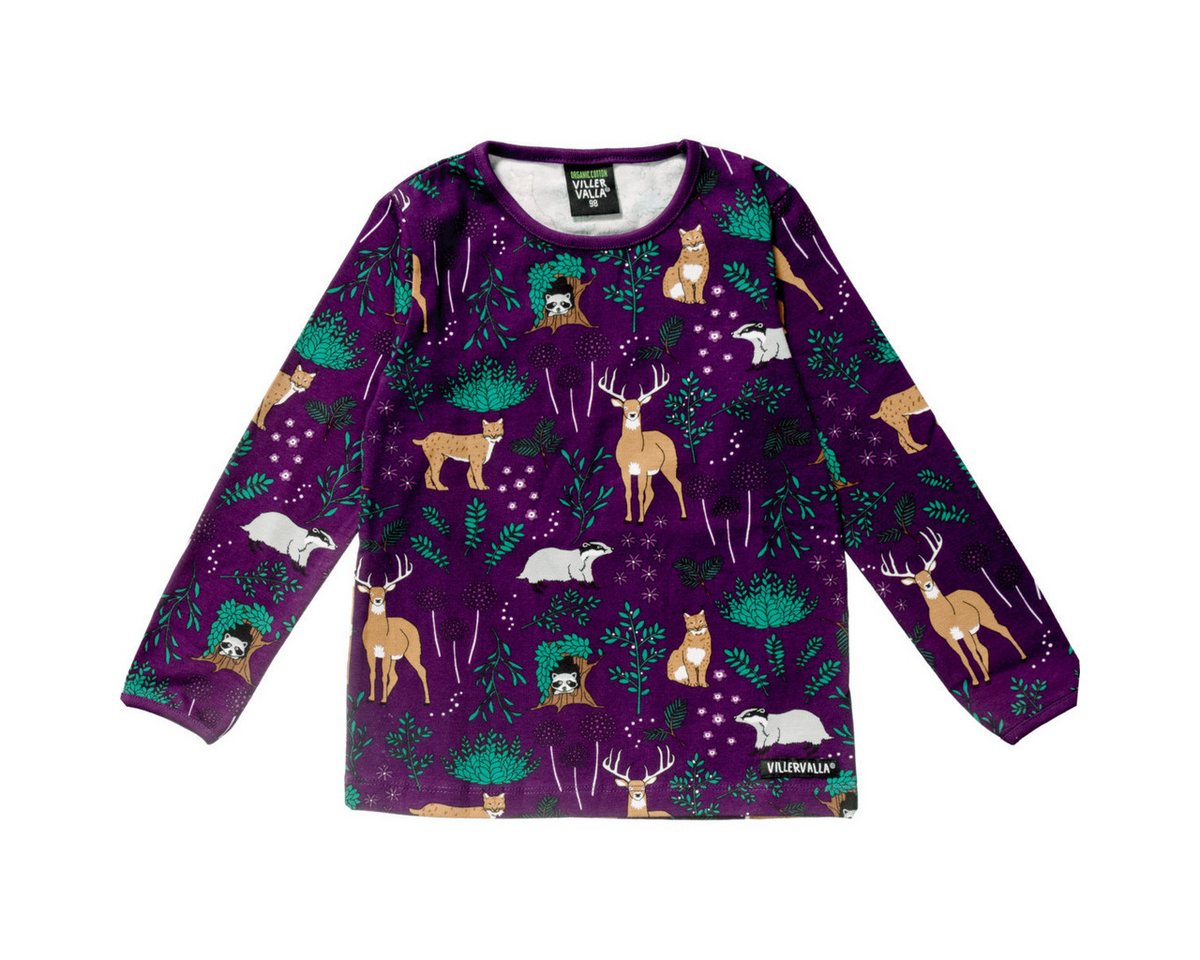 Villervalla Langarmshirt Winter Forest Unisex Kinder Pullover, Sweatshirt, Pulli, Shirt, Longsleeve von Villervalla
