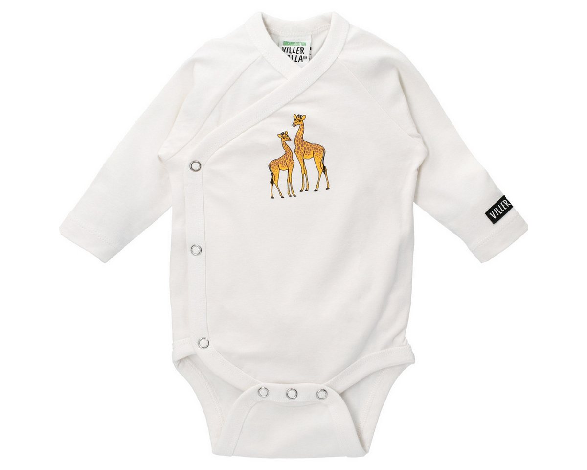 Villervalla Langarmwickelbody Giraffe Unisex Kinder (1-tlg) Langarm Einteiler, Body, Longsleeve-Body, Bodysuit, Stretchbody von Villervalla