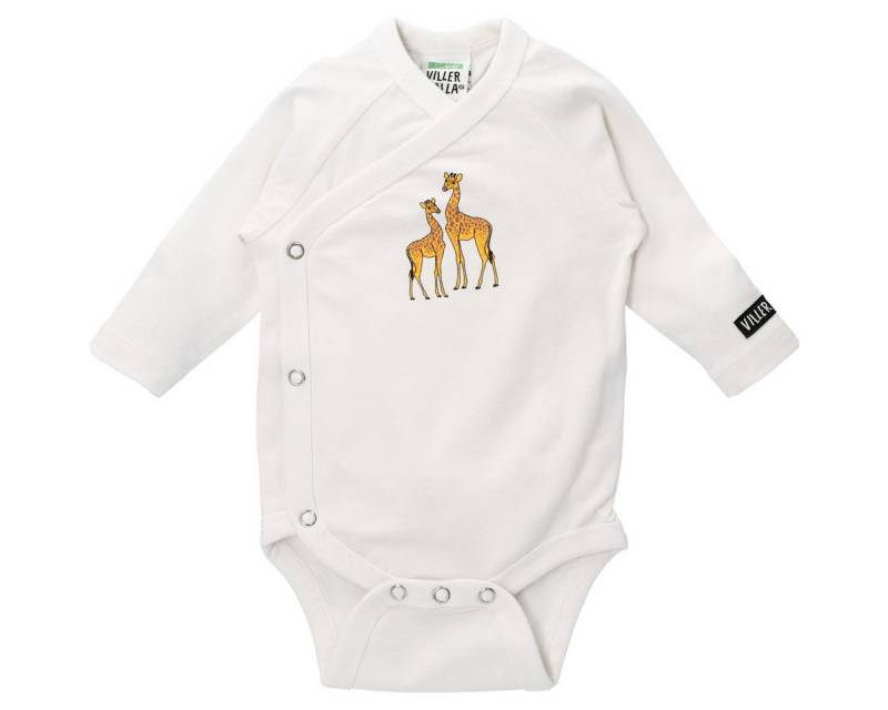 Villervalla Langarmwickelbody Giraffe Unisex Kinder (1-tlg) Langarm Einteiler, Body, Longsleeve-Body, Bodysuit, Stretchbody von Villervalla