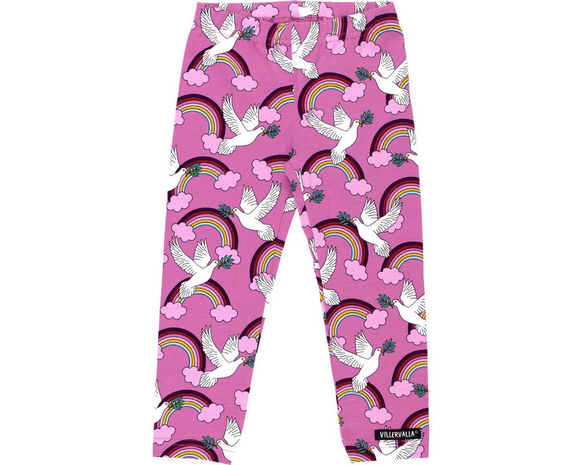 Villervalla Leggings Regenbogen Peace Mädchen (1-tlg) Jogginghose, Sportbekleidung, Tights, Sporthose, Sportswear von Villervalla
