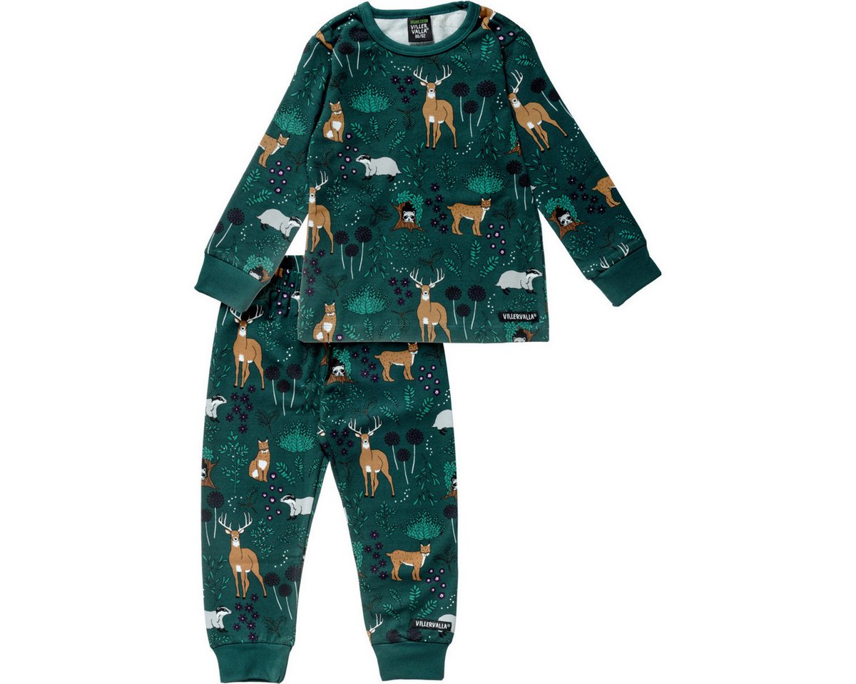 Villervalla Pyjama Winter Forest Unisex Kinder Pyjama, Schlafanzug, Nachtwäsche, Kinderset, Kinderzweiteiler von Villervalla