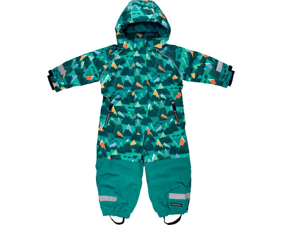 Villervalla Schneeoverall Mountain Unisex Kinder Skianzug, Winteranzug, Winteroverall, Winteranzug, Skioverall von Villervalla
