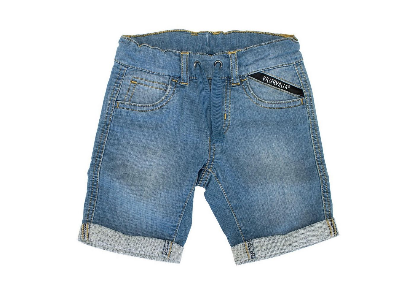 Villervalla Shorts Villervalla Sweat Capri Shorts Washed ink Denim 98 von Villervalla