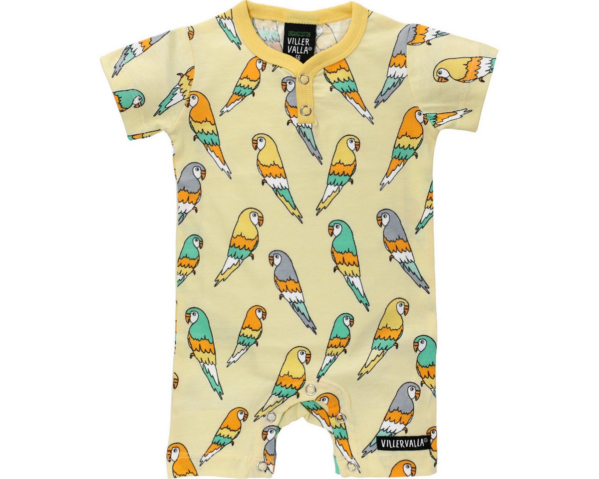 Villervalla Spieler Budgie Unisex Kinder Sommerstrampler, Einteiler, Babyanzug, Kurzarm-Strampler, Overall von Villervalla