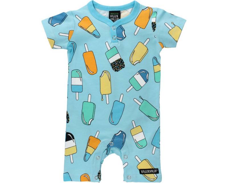Villervalla Spieler Popsicle Unisex Kinder Sommerstrampler, Einteiler, Babyanzug, Kurzarm-Strampler, Overall von Villervalla
