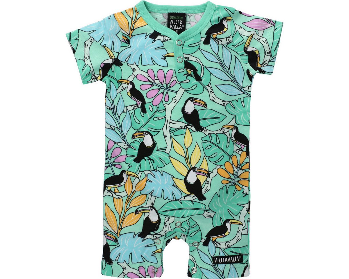 Villervalla Spieler Tukan Unisex Kinder Sommerstrampler, Einteiler, Babyanzug, Kurzarm-Strampler, Overall von Villervalla