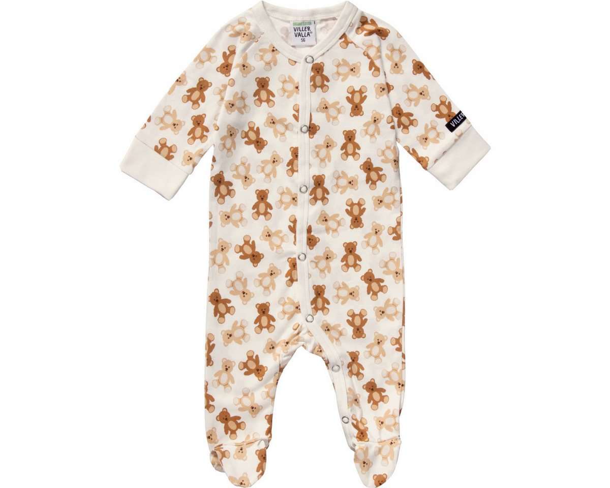 Villervalla Strampler Teddy Unisex Kinder Einteiler, Overall, Babyanzug, Babyoverall, Babyanzug von Villervalla
