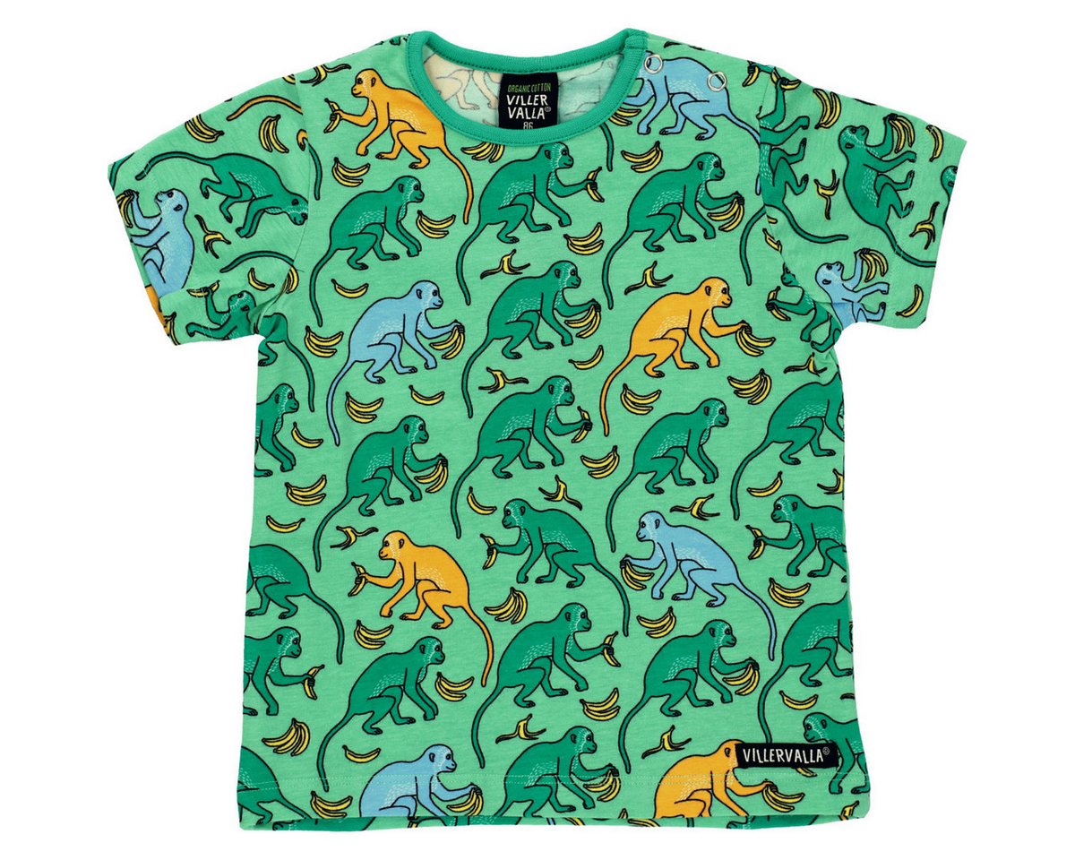 Villervalla T-Shirt Affe Unisex Kinder (1-tlg) Shirt, Oberteil, Leibchen, Funktionsshirt, Shortsleeve Shirt von Villervalla
