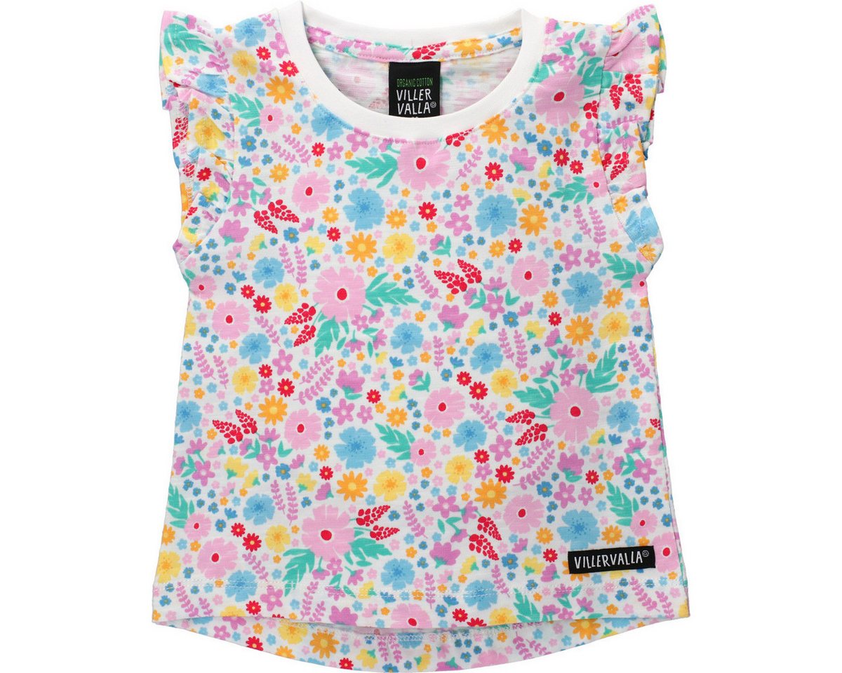 Villervalla T-Shirt Blume Mädchen (1-tlg) Shirt, Oberteil, Leibchen, Funktionsshirt, Shortsleeve Shirt von Villervalla